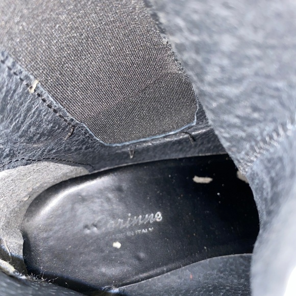 Black Chunky Lug Sole Platform Boots Chelsea Italy - Picture 7 of 7